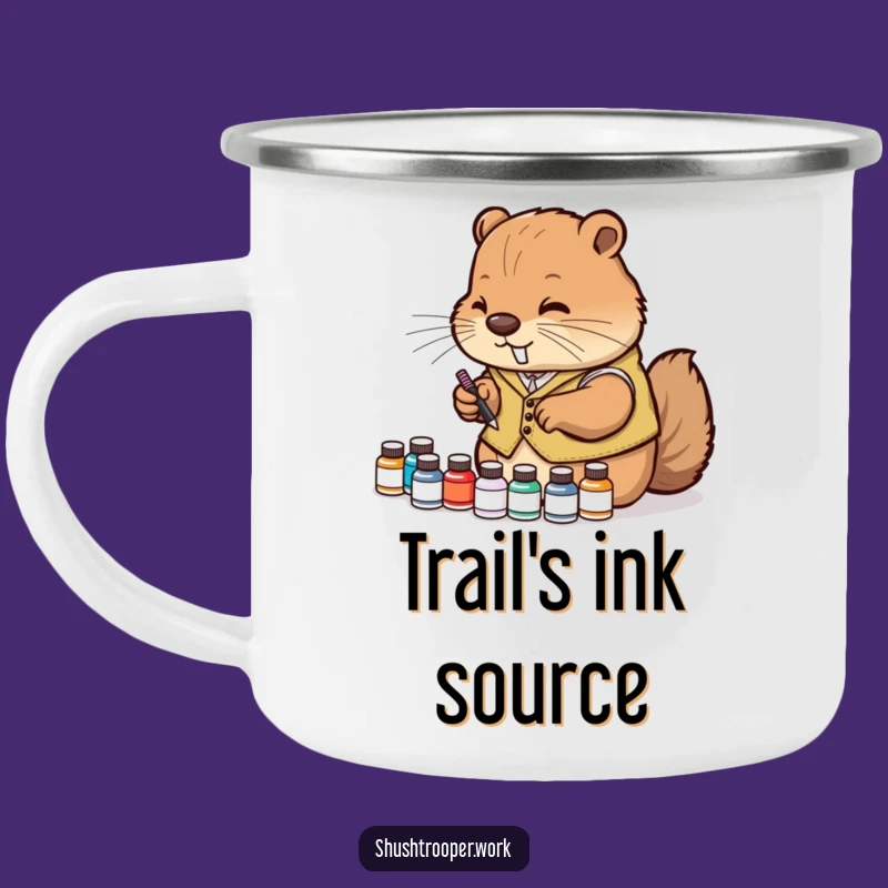 Durable Funny Diligent Beaver Camping Mug: Outdoor Artist Gear