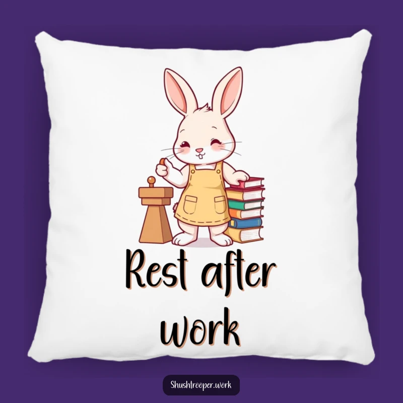 Funny Bunny Pillow: Cozy Comfort for Organized Souls