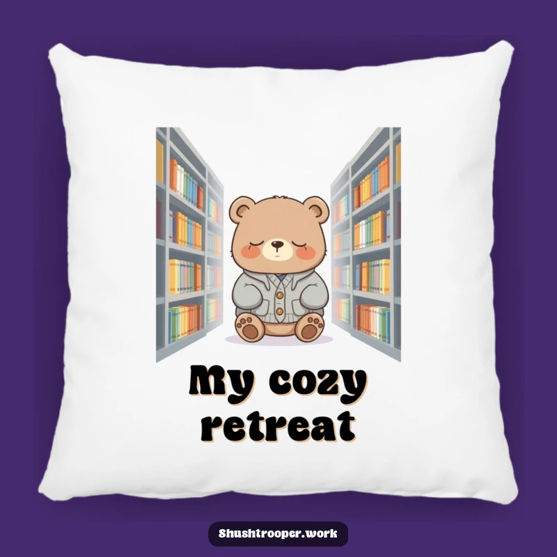Funny Sleepy Bear Pillow: Cozy Comfort for Bookish Naps