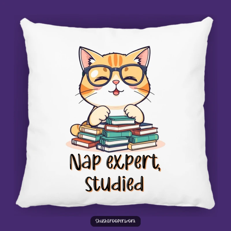 Plush Funny Giggling Cat Pillow: Cozy Notebook Organizer Accent