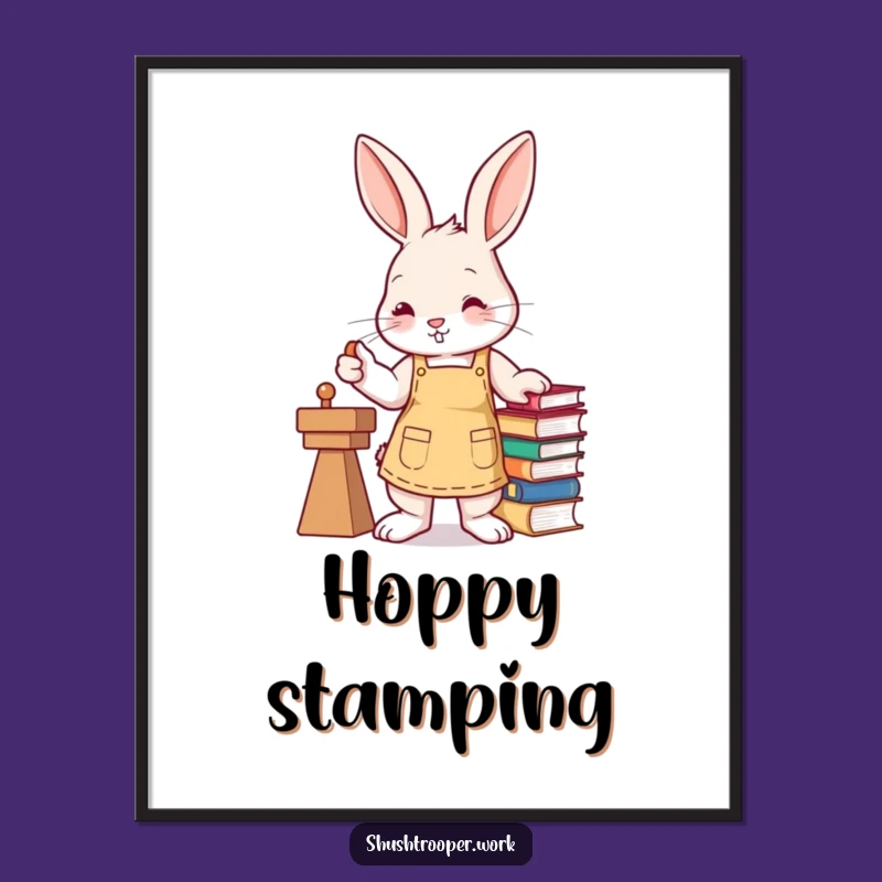 Funny Bunny Poster: Whimsical Efficiency for Your Space