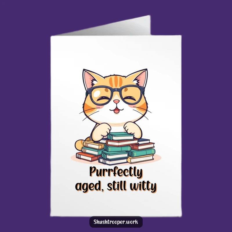 Free Printable Giggling Cat Birthday Card - Bookish Fun Downloadable Surprise Gift