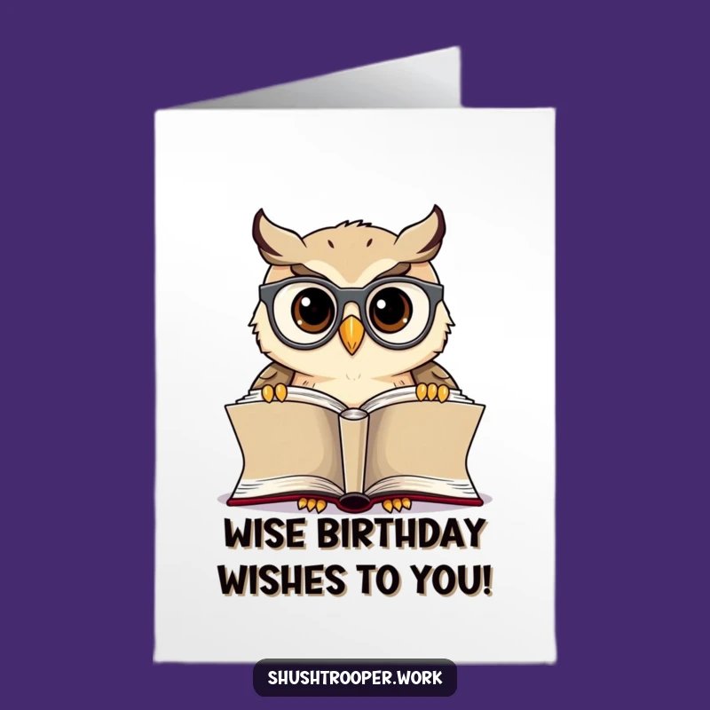 Free Printable Owl Birthday Card: Wise & Funny Downloadable Gift for Bookworms