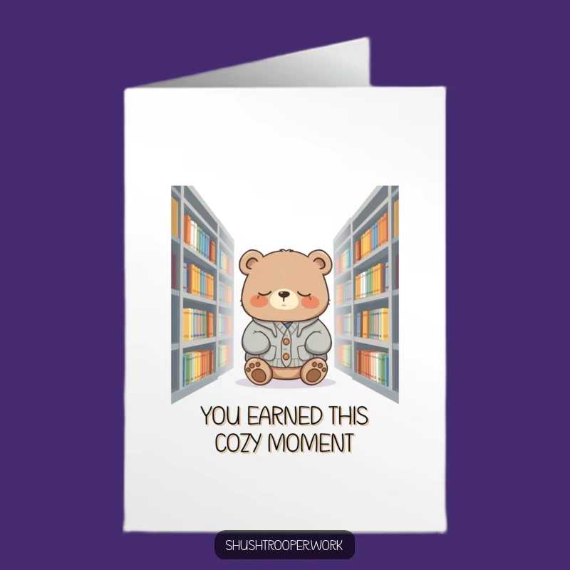 Free Printable Congrats Card: Relaxed Bear Celebrating Snoozes, Funny Downloadable Gift