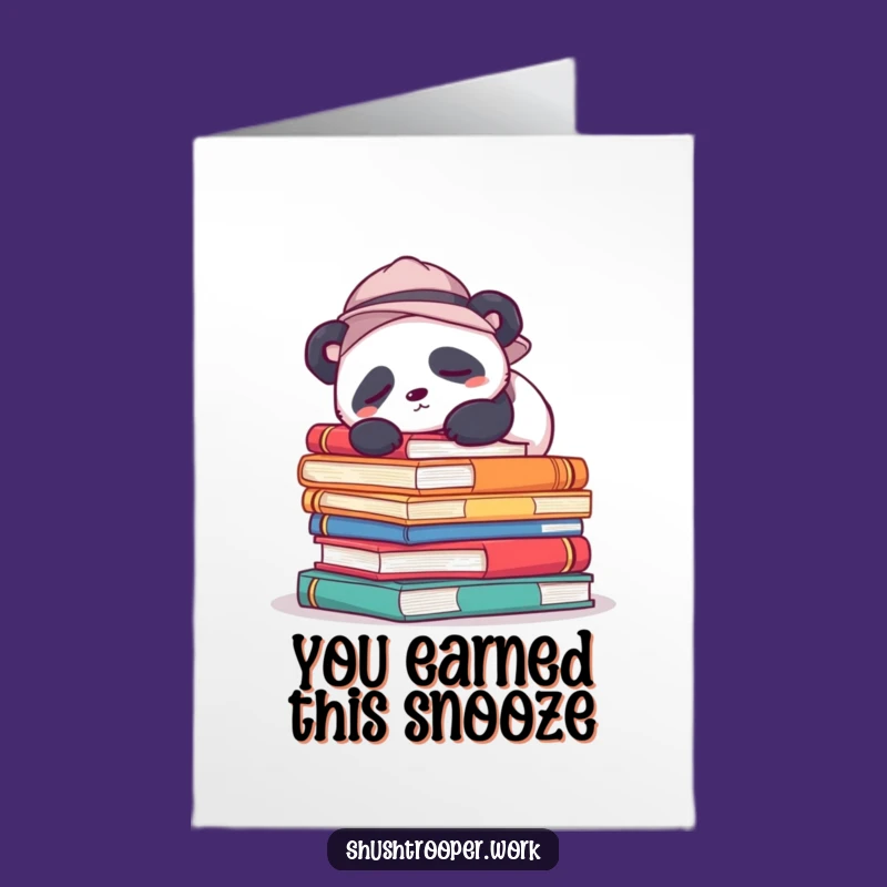 Free Printable Sleepy Panda Congrats Card - Relaxed Achievement Downloadable Gift