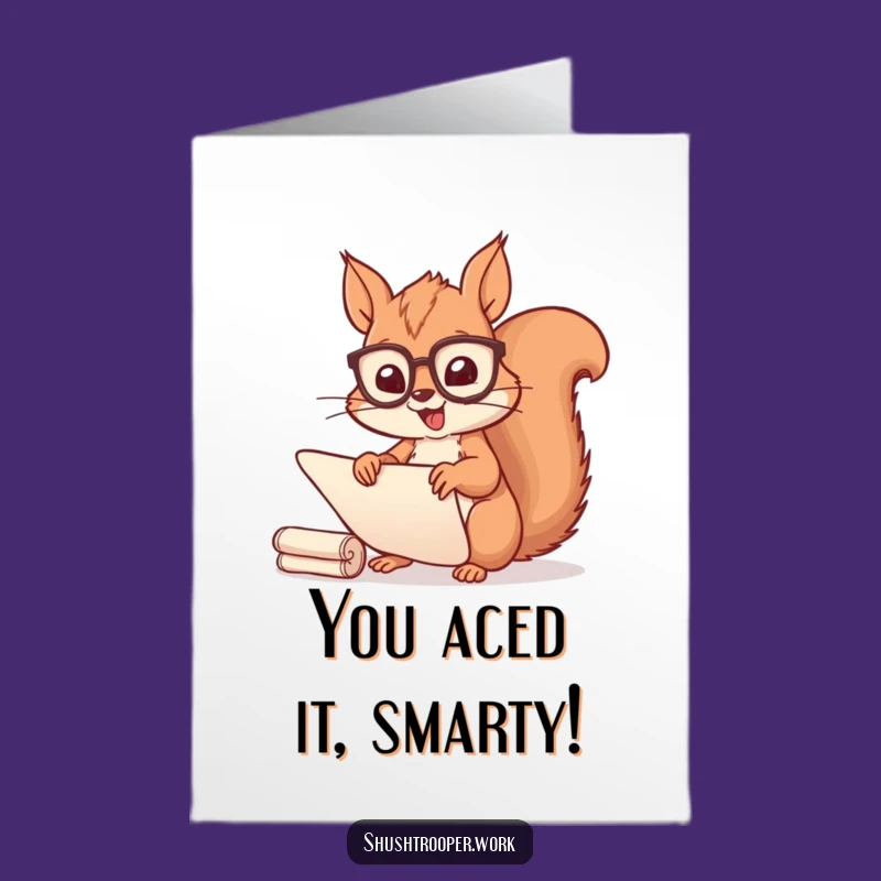 Free Printable Squirrel Scholar Congrats Card - Funny Achievement Downloadable Gift