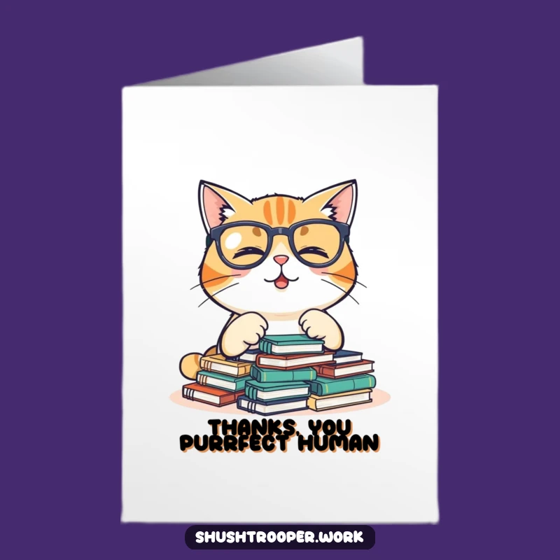 Free Printable Giggling Cat Thank You Card - Neat Notebook Lover Downloadable Gift