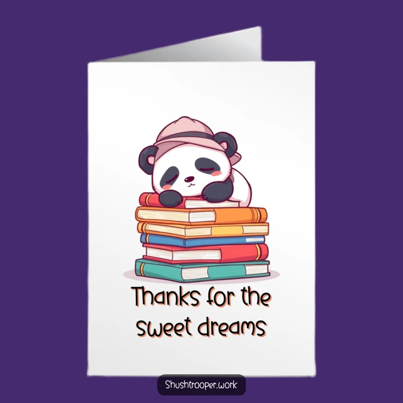 Free Printable Sleepy Panda Thank You Card - Cozy Appreciation Downloadable