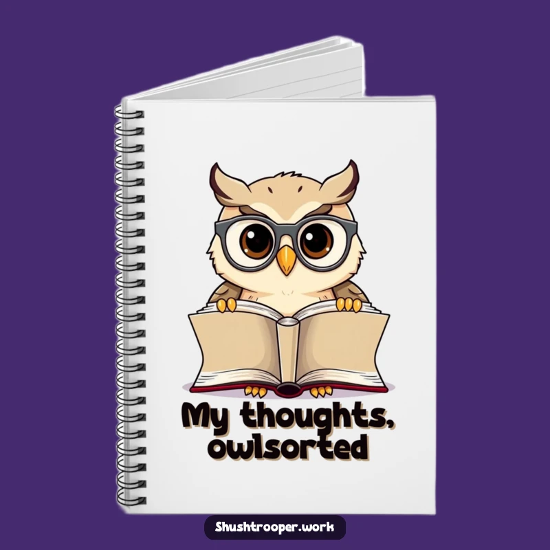 Funny Owl Librarian Notebook: Cheerful Bookworm Journal for Ideas