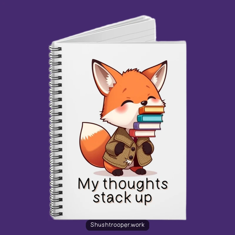 Funny Fox Journal: Humorous Tweed Scholar Notebook for Writers