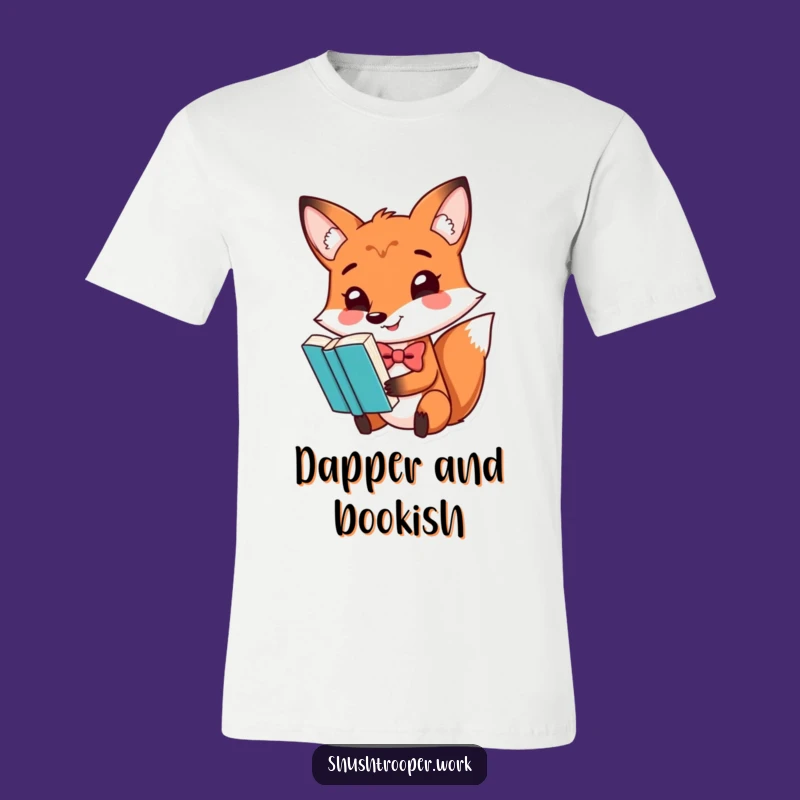 Funny Fox Bowtie T-Shirt: Dapper Book Holder Tee