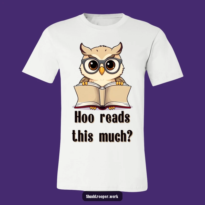 Funny Owl Librarian T-Shirt: Cheerful Spectacled Bookworm Tee for Readers