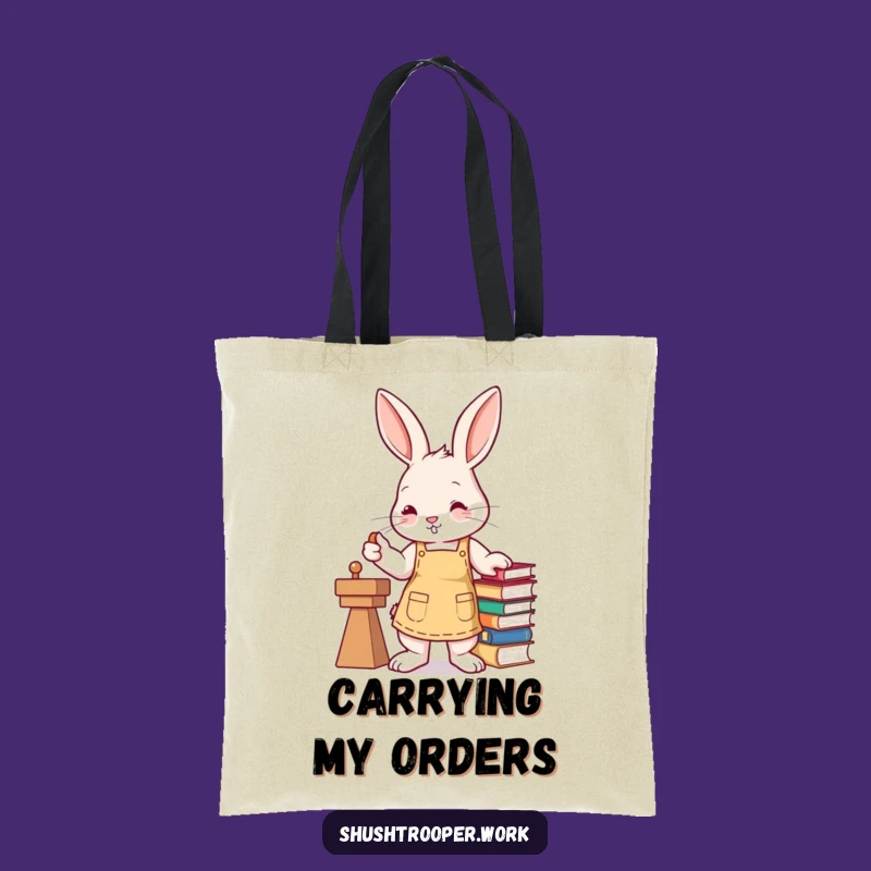 Funny Bunny Librarian Tote Bag: Carry Your Essentials Efficiently