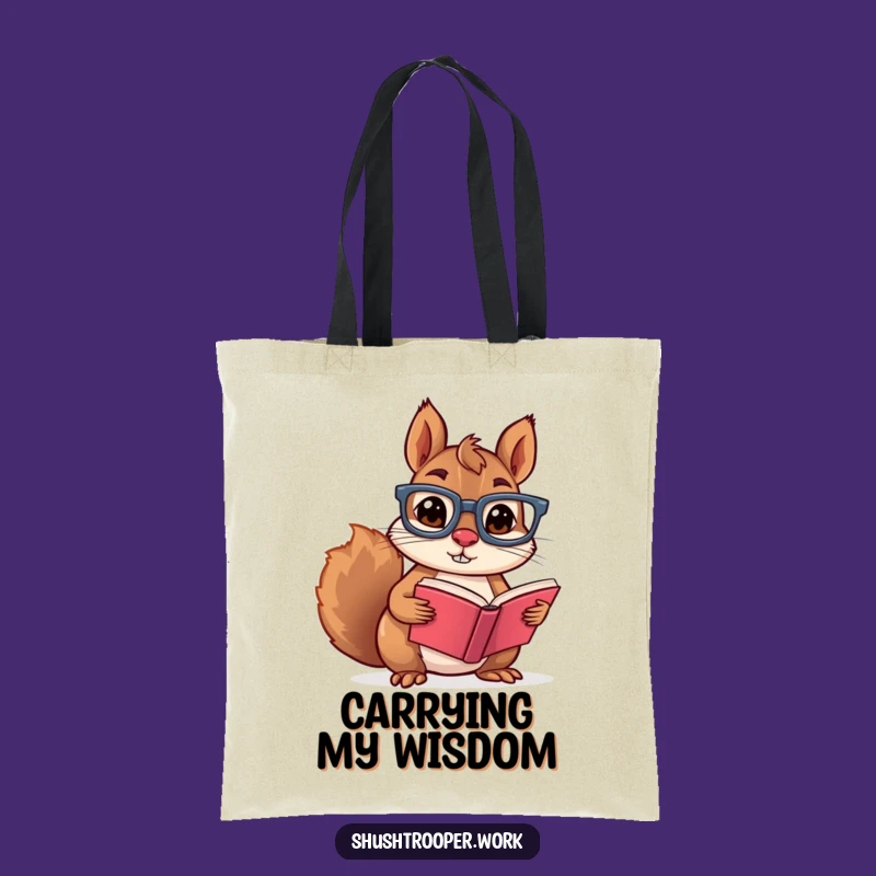Funny Squirrel Tote Bag: Stylish Book Lover's Accessory